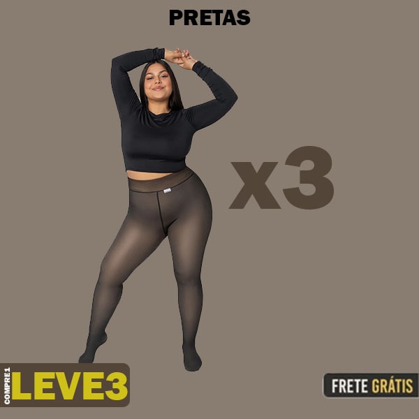 (Queima de Estoque🔥) Compre 1 e Leve 3 Meia Calça Pelúcida Lary™ (Somente Hoje)