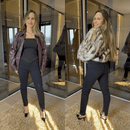 Calça Jeans Feminina com Elastano Peluciada Forglows + Meia Térmica