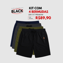Kit 4 Bermudas DryFit Premium zenith Performance - Secagem rápida, Bolso com Zíper e Ajuste Anatômico | FRETE GRÁTIS