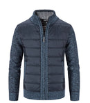 Jaqueta Puffer Masculina com Manga em Lã