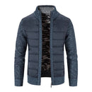 Jaqueta Puffer Masculina com Manga em Lã